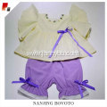 hand embroidered suit dress white&purple 2 pieces